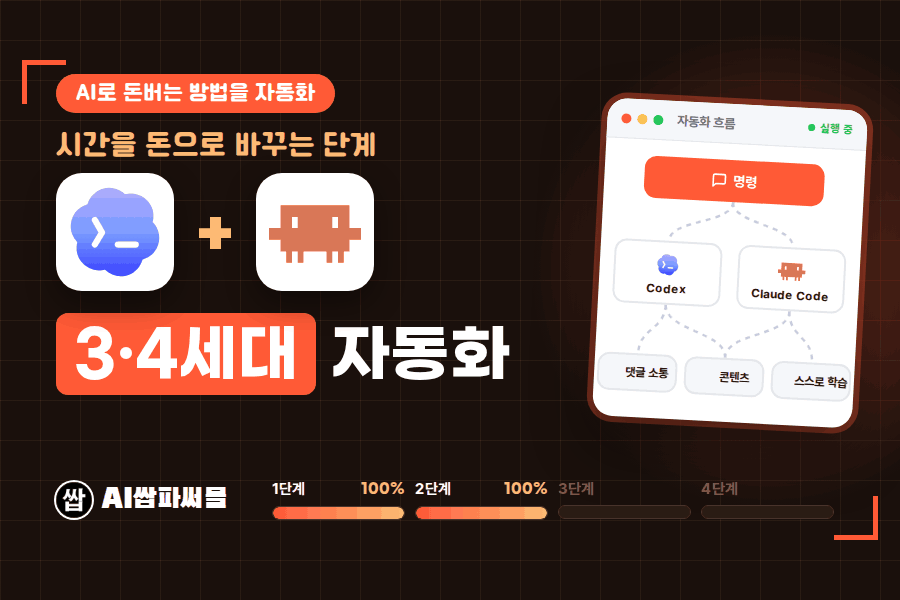 시간을 돈으로 바꾸는 " AI로 돈버는 방법을 자동화" 3/4세대